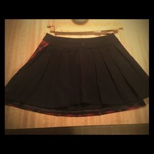 Punk Rave plaid and black pleated skirt